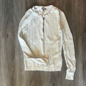 Lilla P Cream Waffle Knit Cardigan